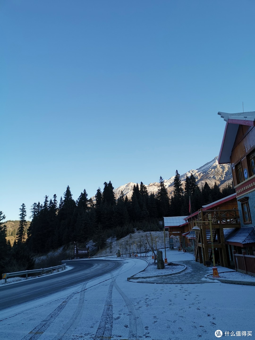 途中雪景