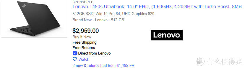 活动结束了，现在的价格大家看看就好，不要当真，注意ebay是会标注这家是direct from lenovo的，即官方店