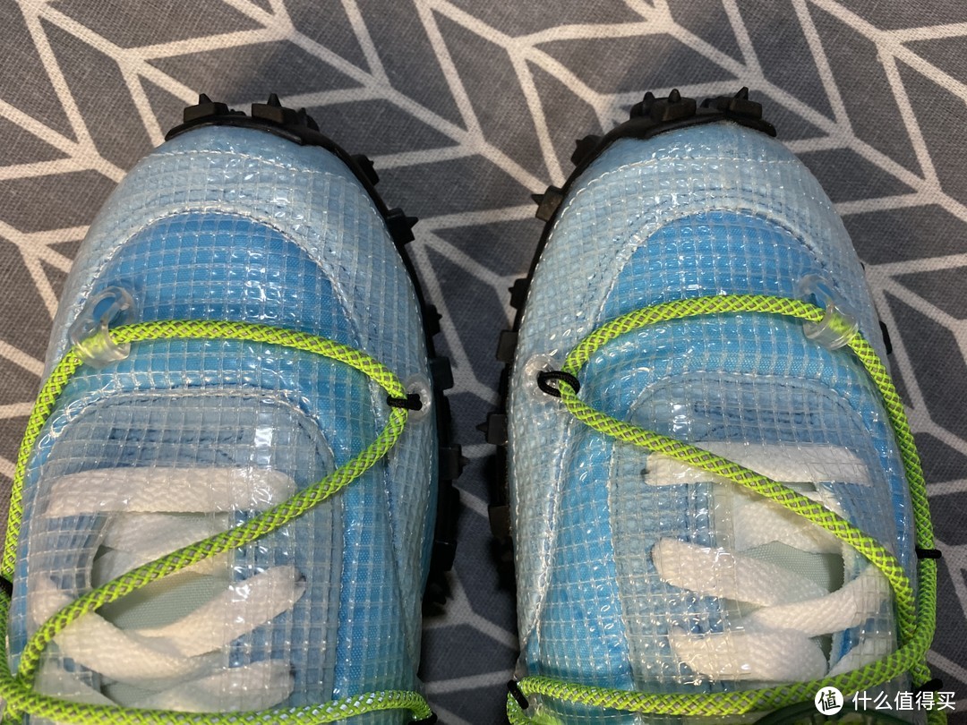 蓝绿配色的NIKE OFF WHITE WAFFLE RACER