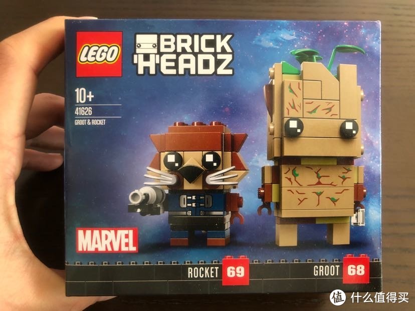 LEGO BRICKHEADZ乐高方头仔41626格鲁特与火箭浣熊