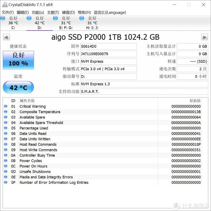 低价不低质的NVMe SSD:爱国者P2000 NVMe固态硬盘