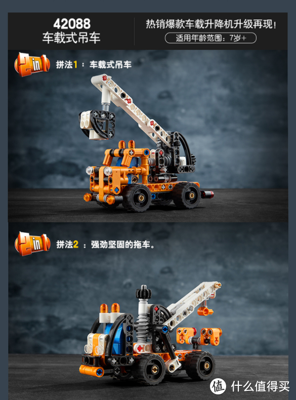 惊喜红包+暴力神券=乐高年货玩具—京东商城超值价入手LEGO机械组车载式吊车（42088）玩具