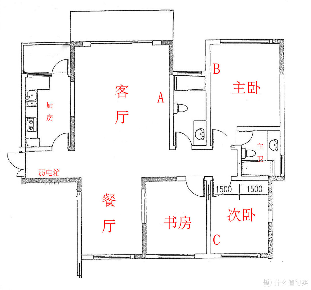 粗糙的户型图