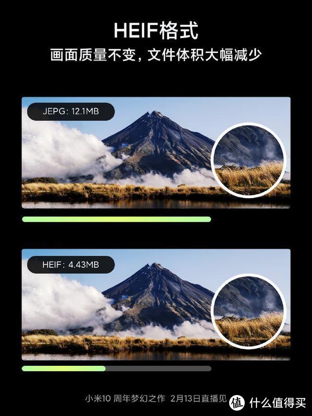 1亿像素Pro影像系统样张公布；雷军科普小米10支持的HEIF格式