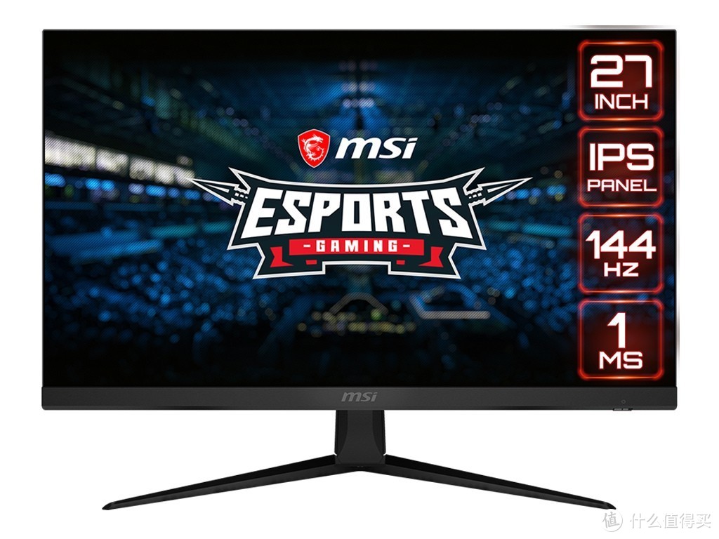 144Hz+1ms的IPS屏：msi 微星 发布 Optix G271 电竞显示器，提供92％ DCI-P3色域