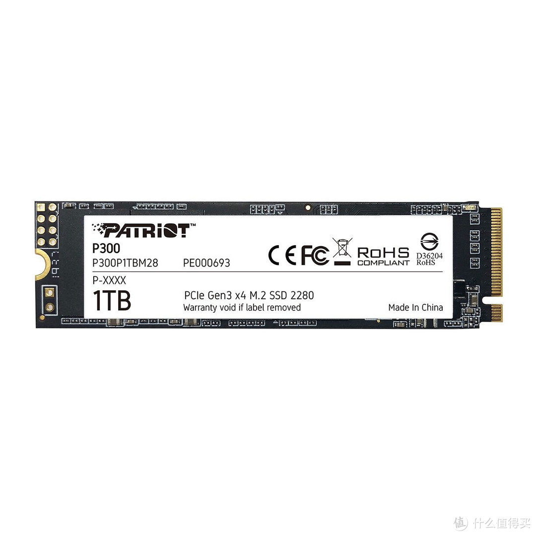 性价比PCIe 3.0 x4之选：Patriot博帝 发布 P300 M.2 SSD 固态硬盘