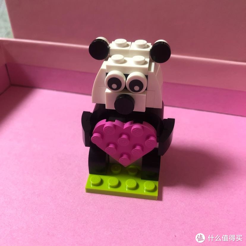 乐高2020情人节拼搭，爱心大熊猫