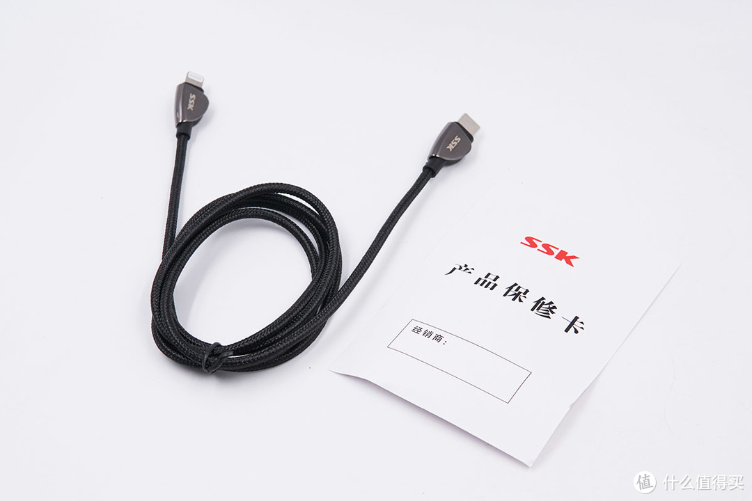 拆解报告：SSK飚王USB-C to Lightning快充编织线IC100