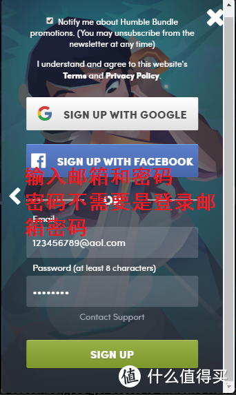 第三步就是注册，输入完成后点“SIGN UP”