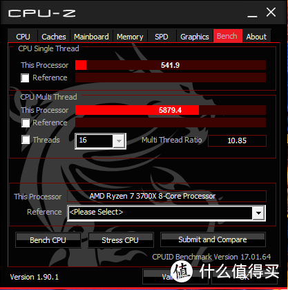 1.4V4.4G cpuz单核全核分数