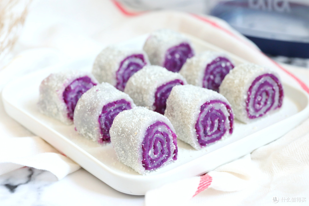 紫薯糯米卷的做法 | 紫薯糯米卷怎么做好吃_什么值得买