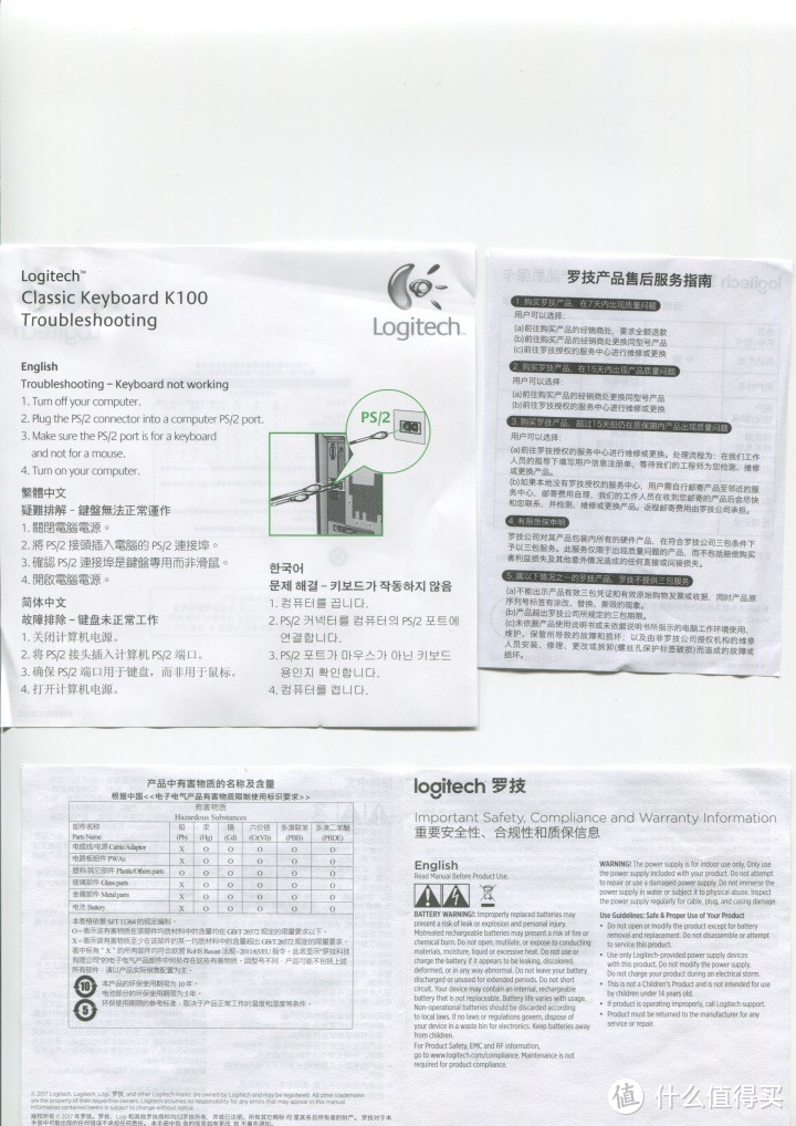 29包邮的罗技K100 PS2键盘开箱测评