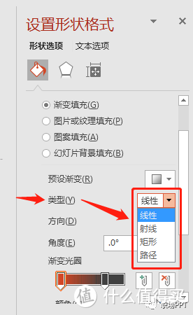渐变填充类型