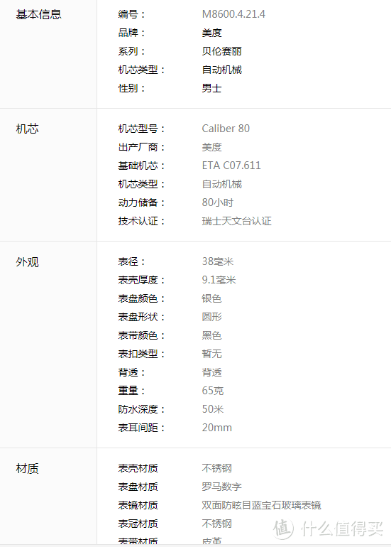 小闭关的淘表分享-美度蓝贝M8600.4.21.4