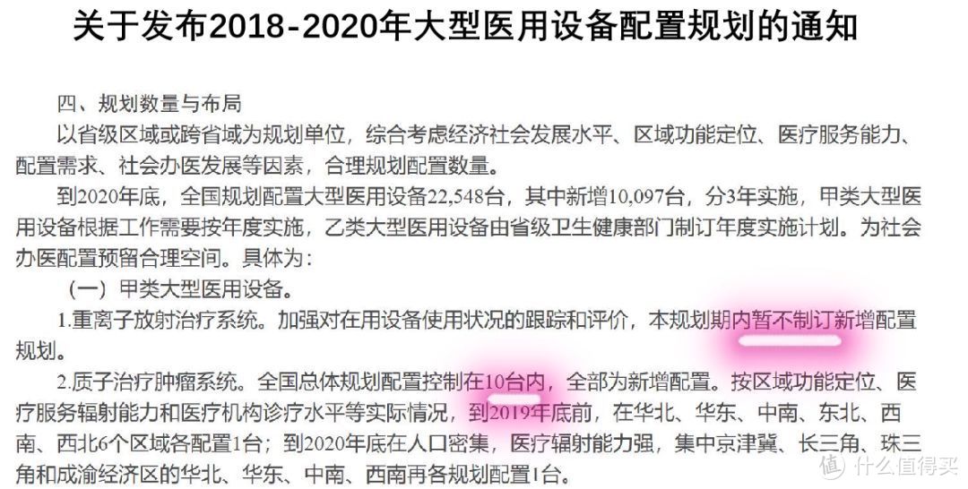 国家卫健委2018-2020大型医用设备规划(节选)