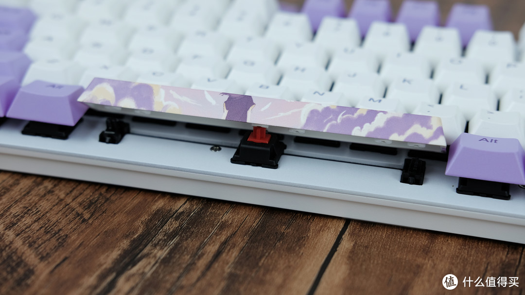 这个梦幻紫机械键盘爱了！达尔优A87红轴上手