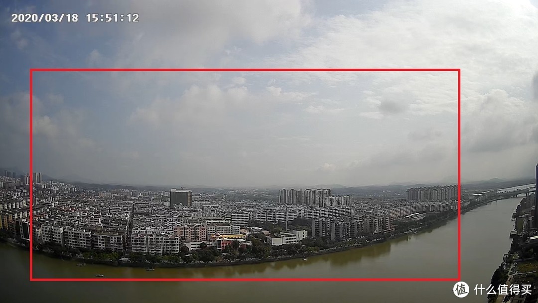 小米G2拍摄，红框内为360可视范围