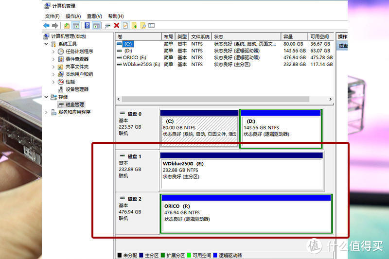 双SSD盘同读、免工具高散热：透明立式ORICO2.5英寸硬盘盒体验