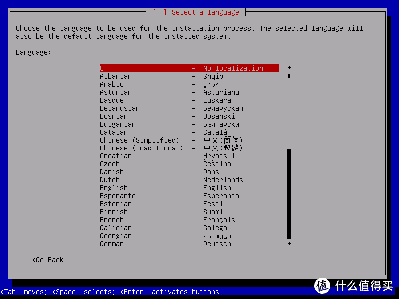 这里也可以选择中文，虽然有中文不完善的说法，但我也用中文装过几回，没看到有什么不对的地方
