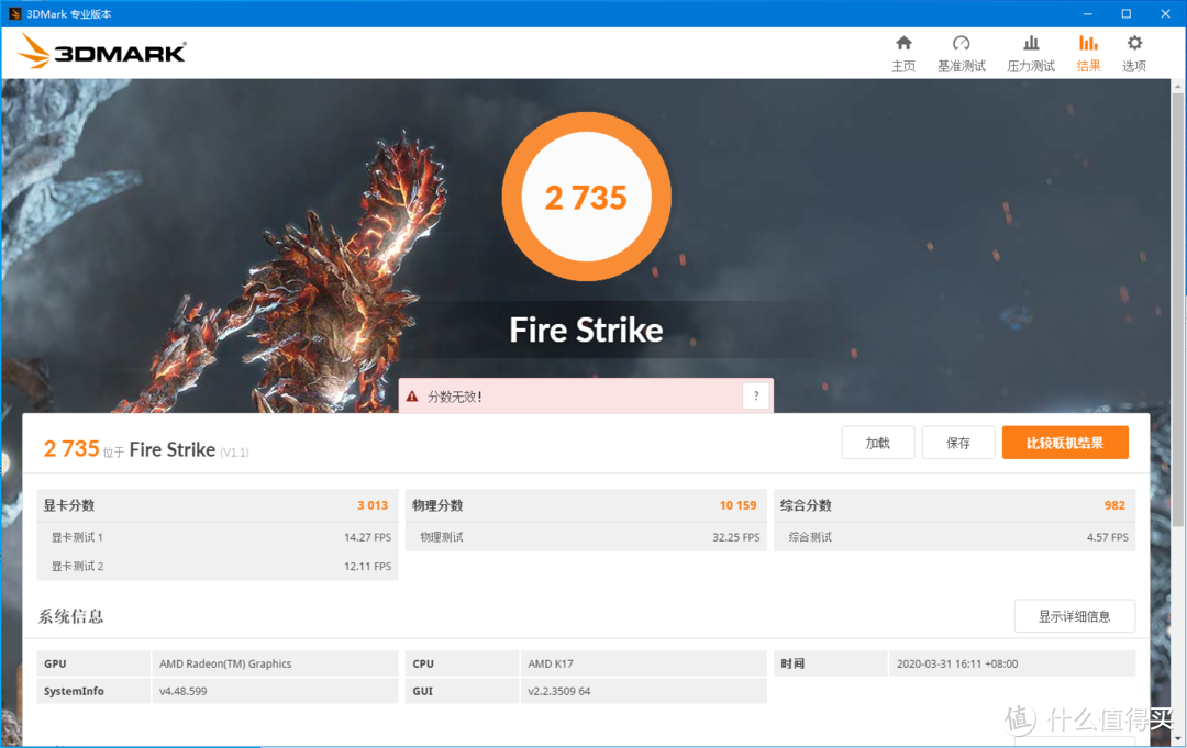 3DMark Fire Strike成绩