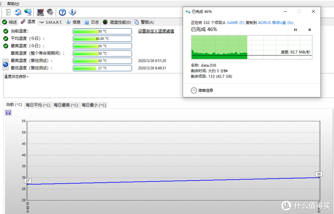 USB 3.0接口下的英特尔600P移动硬盘