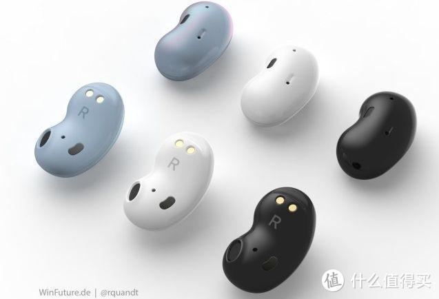 长得像豆子！三星新一代 Galaxy Buds 真无线蓝牙耳机渲染图流出