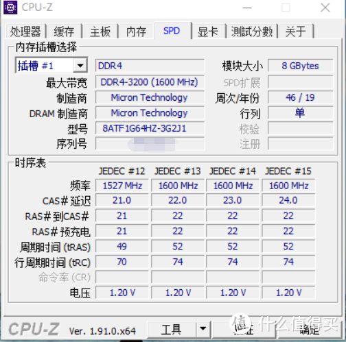 镁光内存，参数上镁光的甚至延迟还低那么一点点。