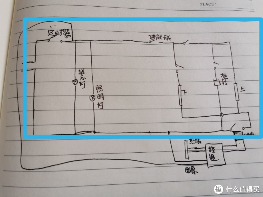 如图蓝框且删掉照明灯部分