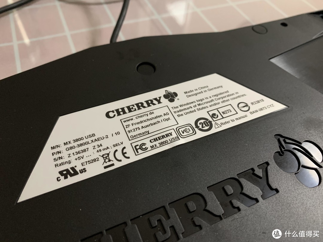 图书馆猿の二手 樱桃 (Cherry) MX2.0 G80-3800 机械键盘 简单晒