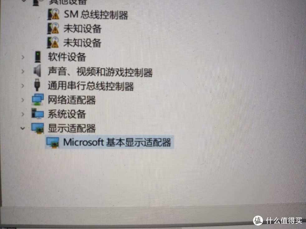 显示适配器显示的是Microsoft