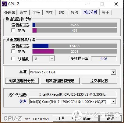 额，对比第4代i7-4790K还是有很大差距的/(ㄒoㄒ)/~~