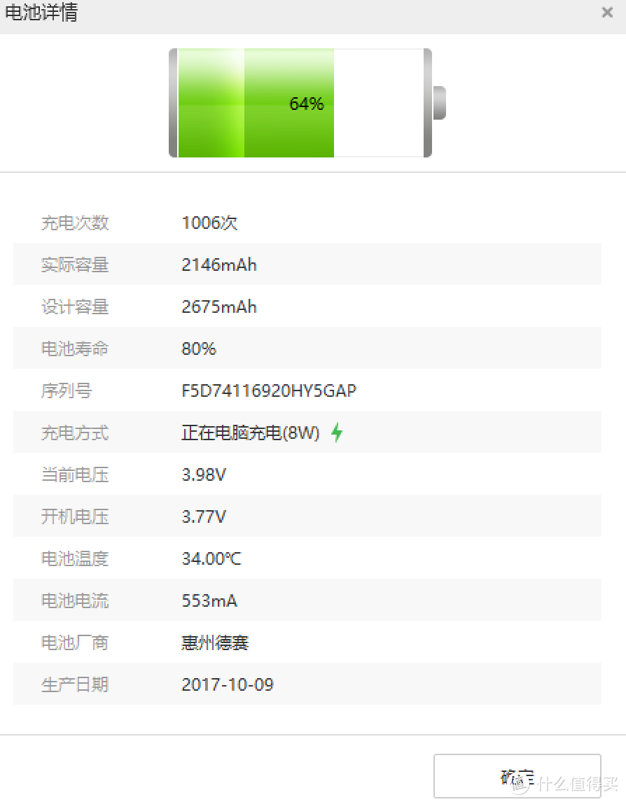 旧电池的实际容量只有2100毫安。