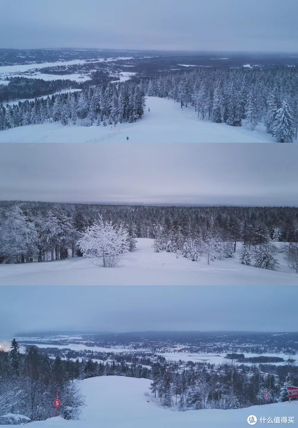 山顶看日出，无奈下大雪，只能看雪景