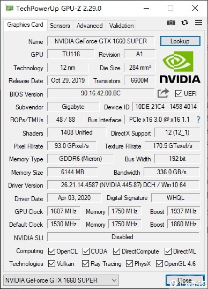 1660S显卡也有*级非公?没错,正是在下!技嘉GTX1660Super GAMING OC显卡