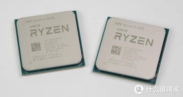 AMD Ryzen 3 3300X (左)与Ryzen 3 3100(右)