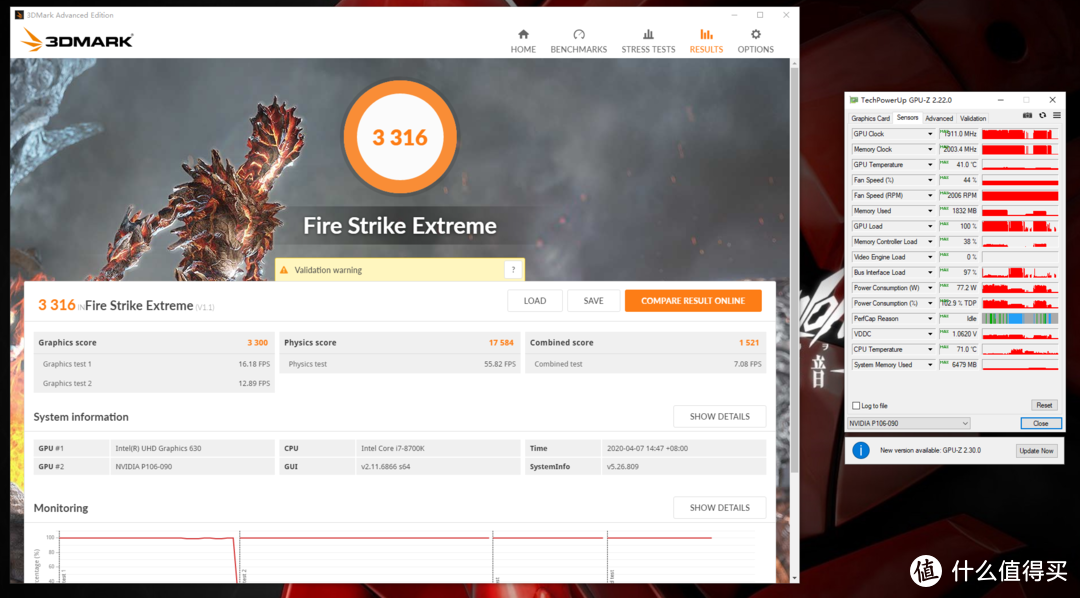 3Dmark Fire Strike得分3316，显卡得分3300