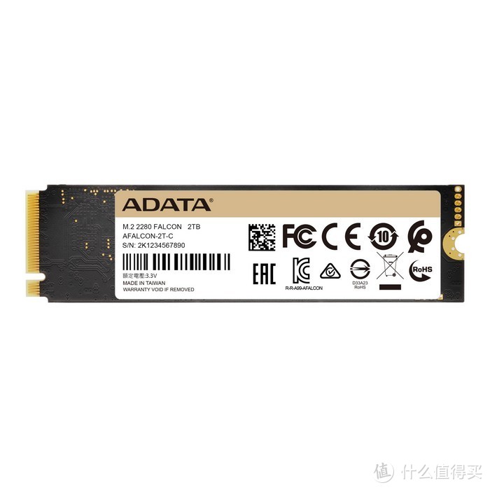 黄金配色散热篇，支持3100MB/s读取：威刚发布 FALCON M.2 SSD固态硬盘