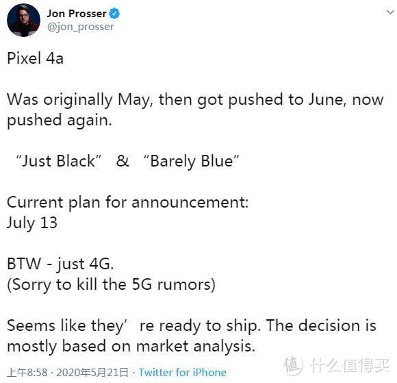 谷歌或将Pixel 4a智能机推迟到7月份发布