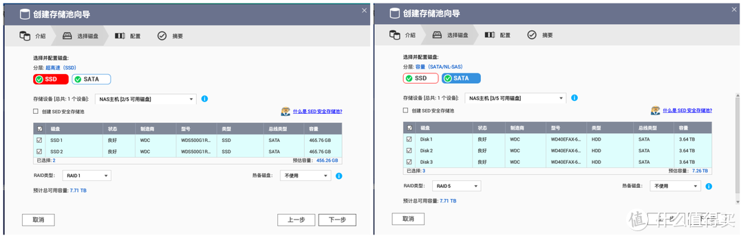 QNAP TS-532X展示，磁盘设置，局域网共享