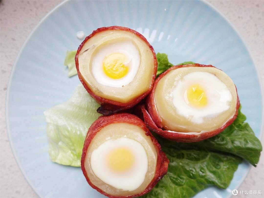 蒸烤箱+培根能玩出什么花样？吃播现场直播烤花式培根卷