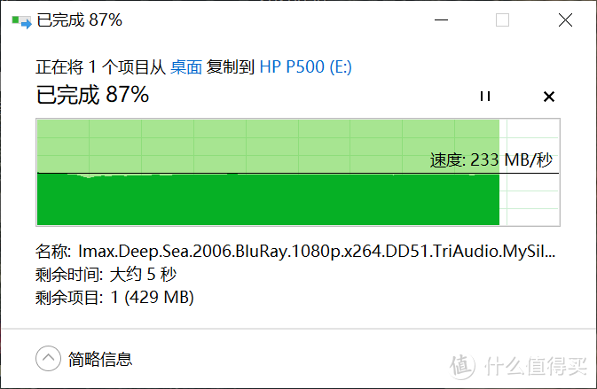无惧后浪的上下翻腾左右摇摆，HP惠普P500豪华1T移动固态硬盘读写稳得很