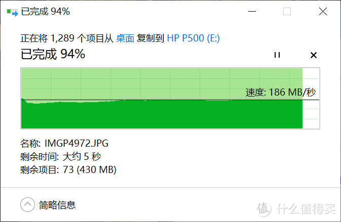 无惧后浪的上下翻腾左右摇摆，HP惠普P500豪华1T移动固态硬盘读写稳得很