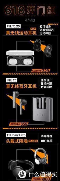 FIIL T1 XS 现货发售，多款爆品点燃618