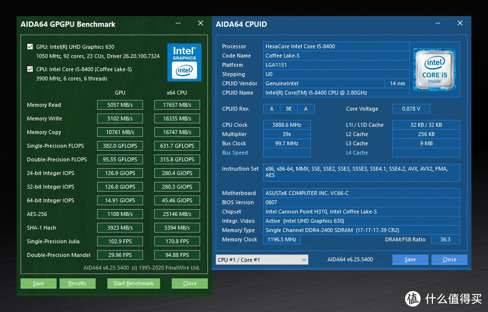 华硕VC66 Mini PC 出厂配置 AIDA640 CPU/GPU性能测试成绩