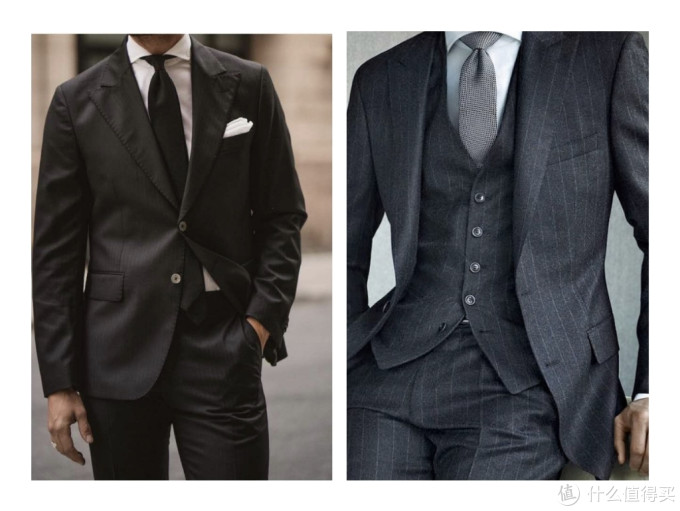 西装作为正装出现一般以黑色,蓝色,灰色三个色系为主,并且还可以