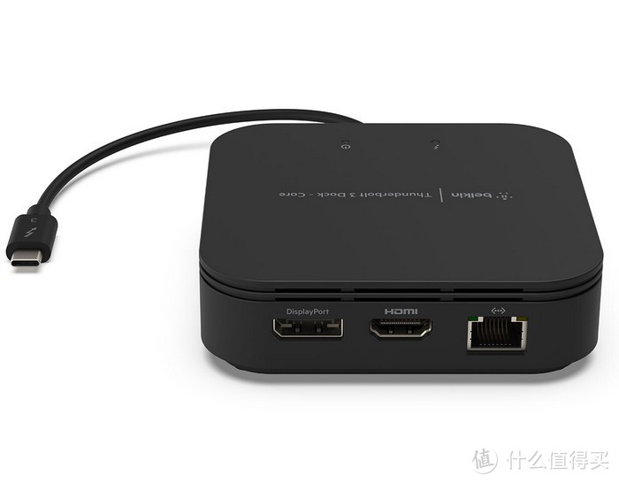 60W供电、支持双4K/单8K显示输出：Belkin贝尔金 发布 Thunderbolt 3 Dock Core扩展坞