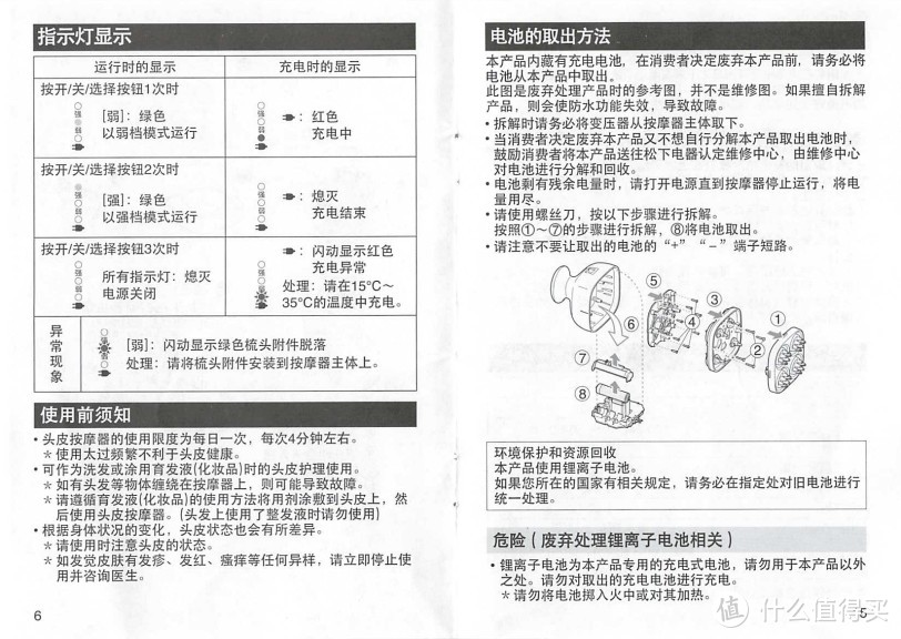 Panasonic/松下头部按摩器头皮按摩器电动头部按摩头皮屑清除