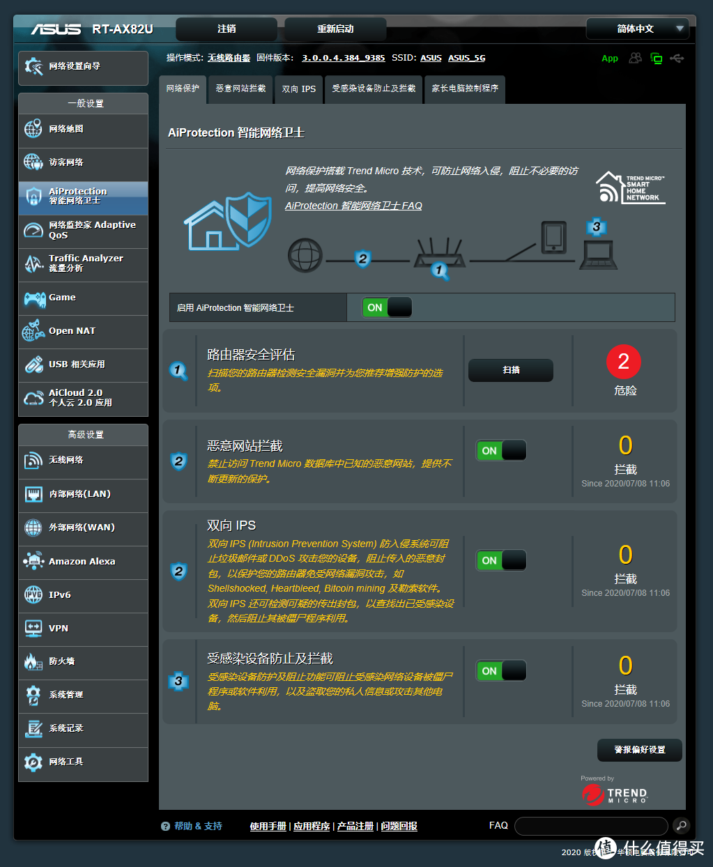 千元4T4R 160MHz 的博通版 WiFi6 电竞路由器：华硕 RT-AX82U初体验