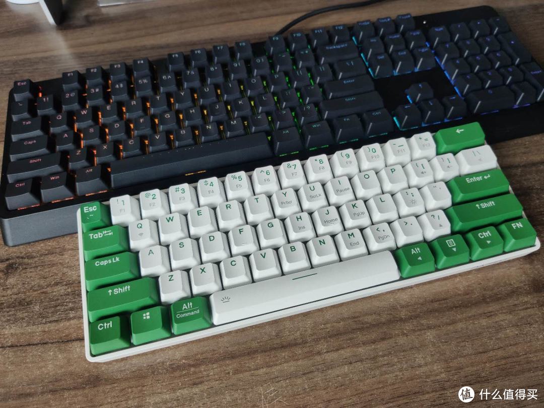 【水栽竹】键盘中的小清新，小巧出众Dareu 达尔优绿野EK861有线/蓝牙双模61键机械键盘