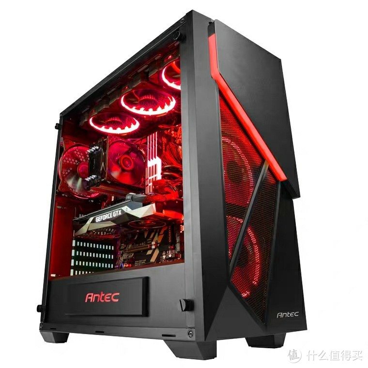 Antec 安钛克 龙焰RGB ATX 中塔式 水冷全侧透台式电脑机箱